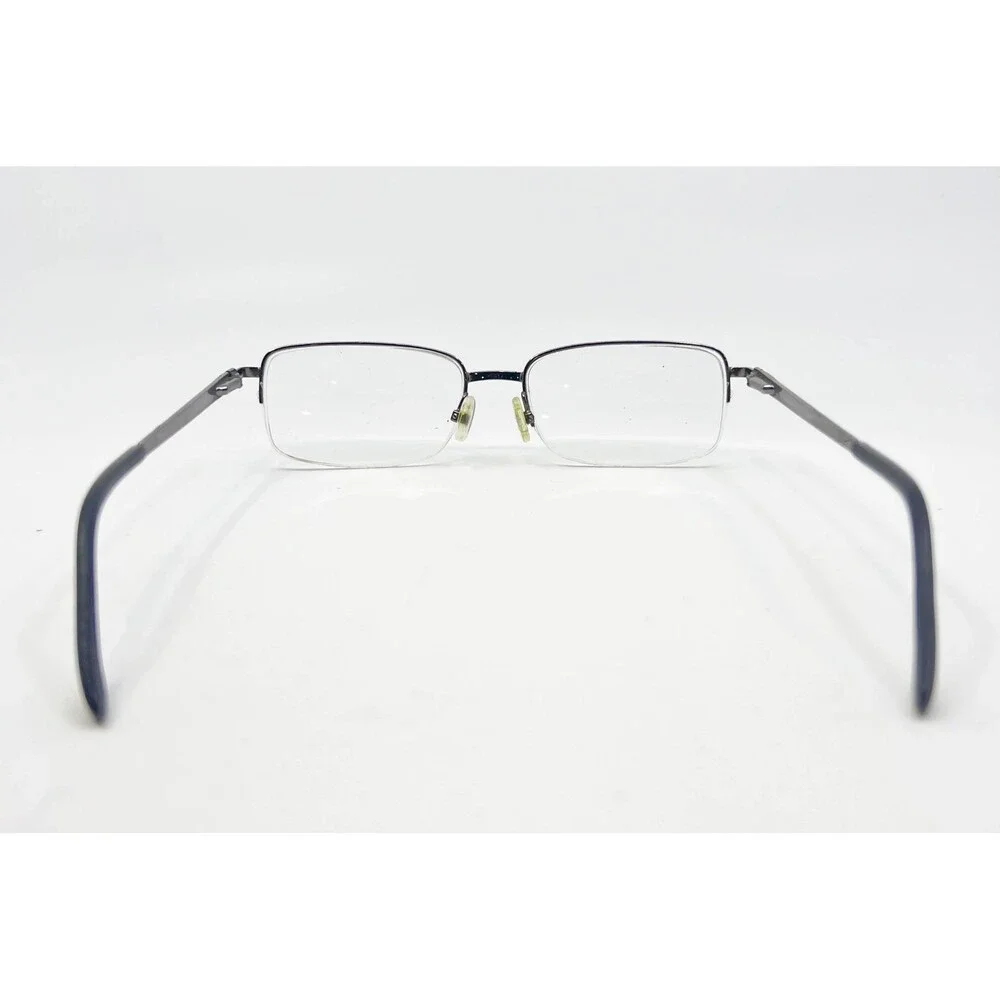 Manassas Eyeglasses Mens Brown Gunmetal Half Rim Rectangular 54-17-140 1144001